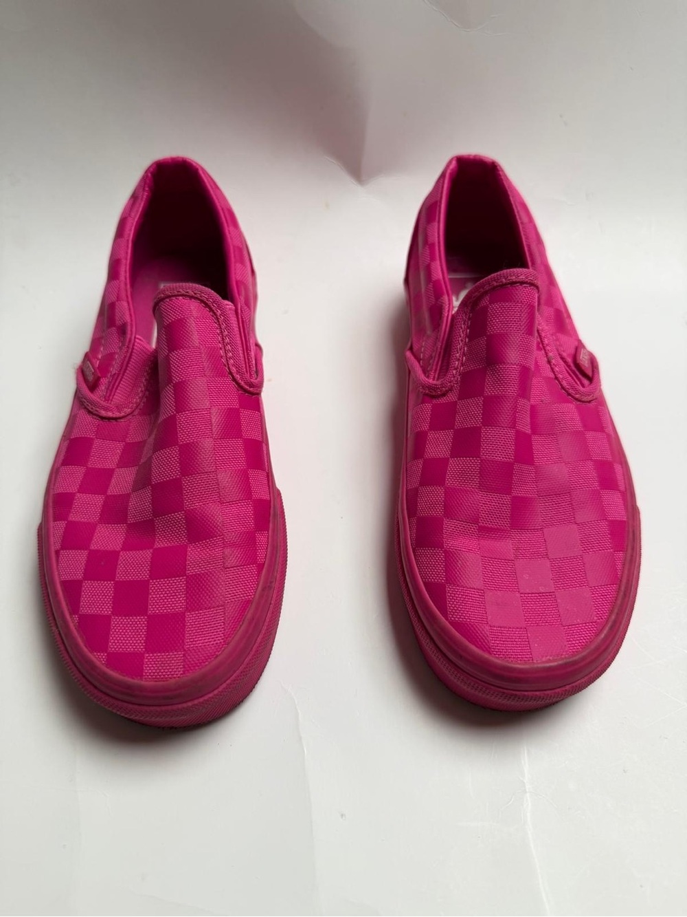 Vans Kids Slip-On Checkerboard Sneakers in Hot Pink - Picture 2 of 7